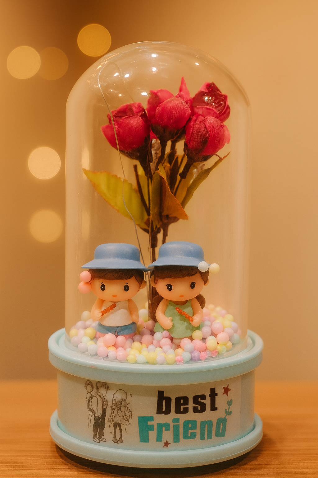 Best friends LED flower dome