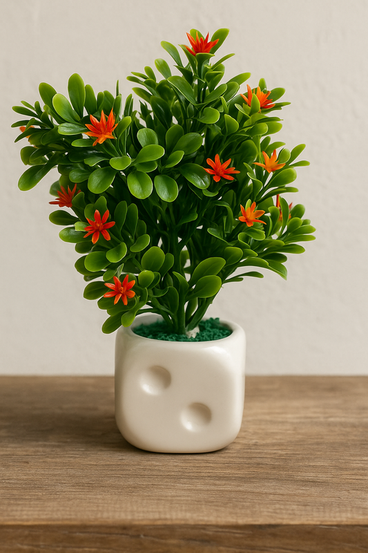 Artificial Dice shaped Flower pot