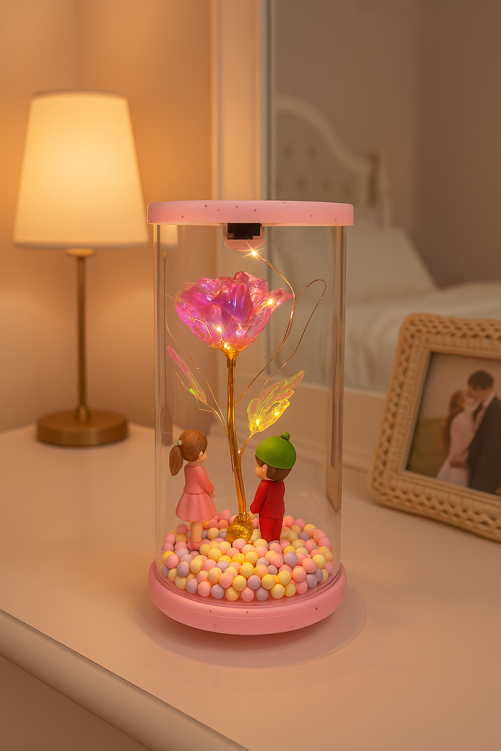 Best friends LED flower dome