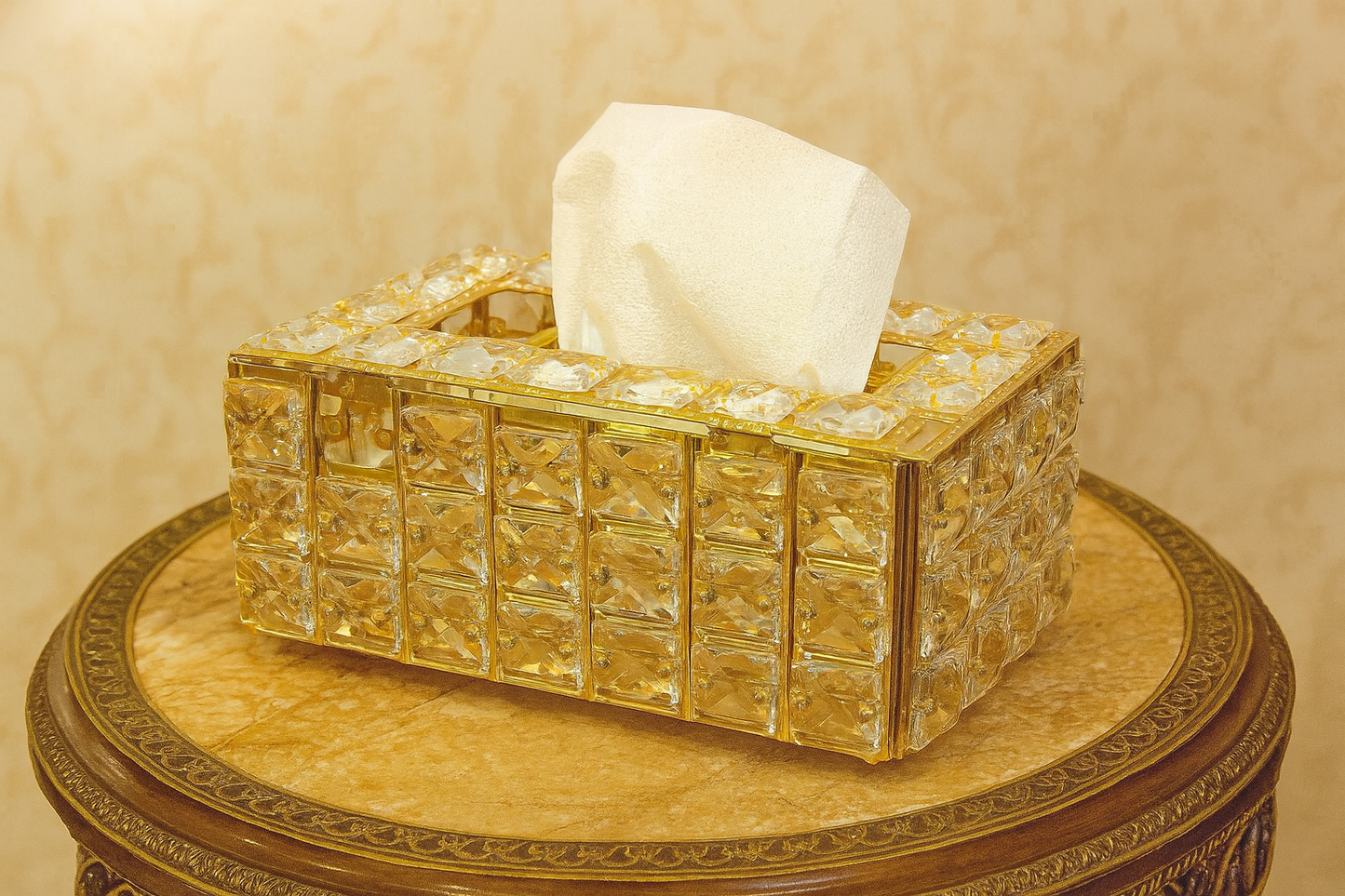 Crystal Quilted Tissue Holder