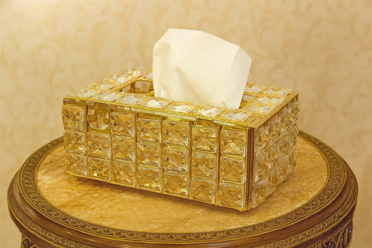 Crystal Quilted Tissue Holder