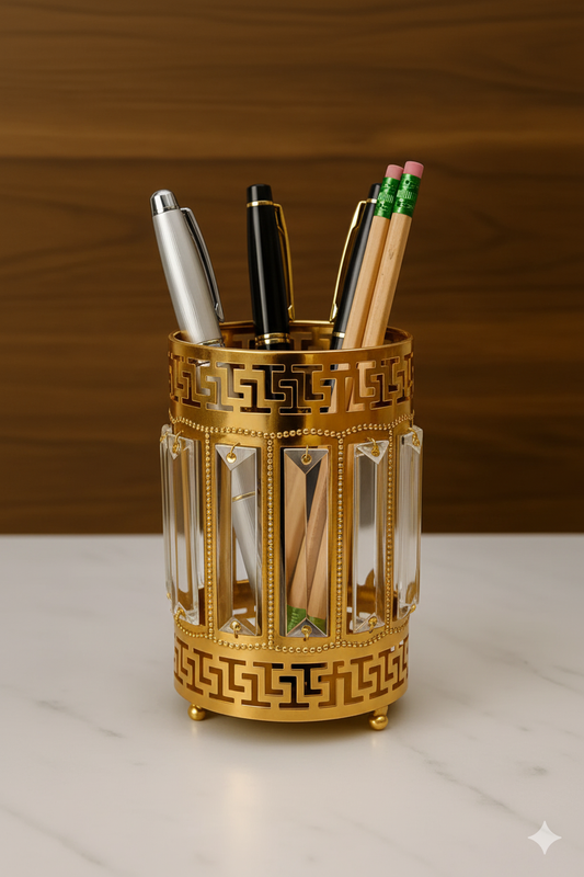 Crystal body pen holder