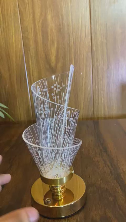 Rechargeable galaxy shaped lamp